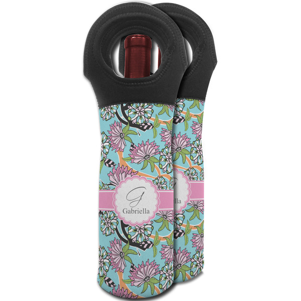 Summer Flowers Wine Tote Bag - MAIN