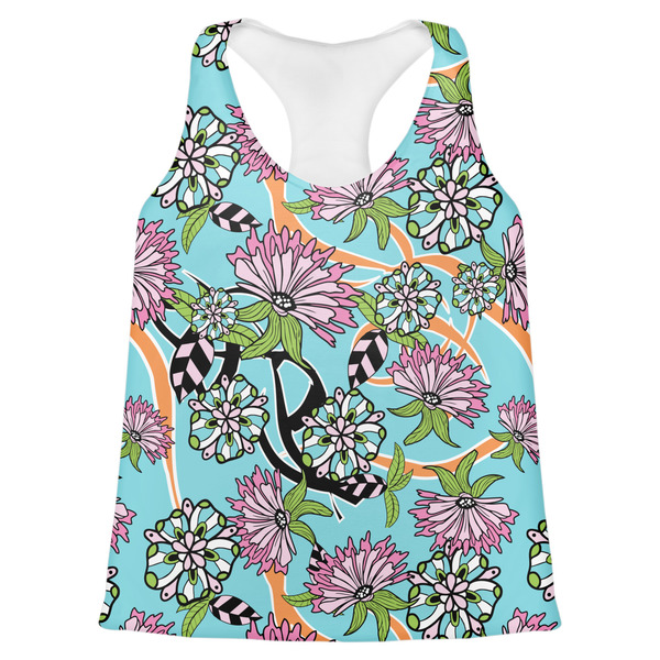Custom Summer Flowers Womens Racerback Tank Top - 2X Large