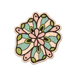 Summer Flowers Genuine Maple or Cherry Wood Sticker (Personalized)