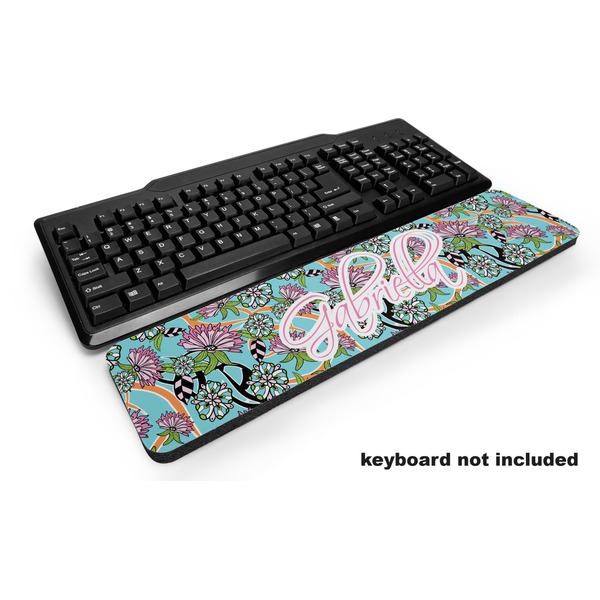 Custom Summer Flowers Keyboard Wrist Rest (Personalized)