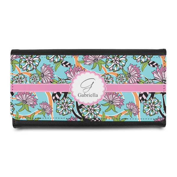 Custom Summer Flowers Leatherette Ladies Wallet (Personalized)