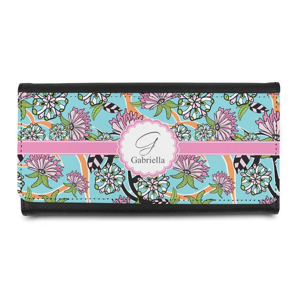 Custom Summer Flowers Leatherette Ladies Wallet (Personalized)