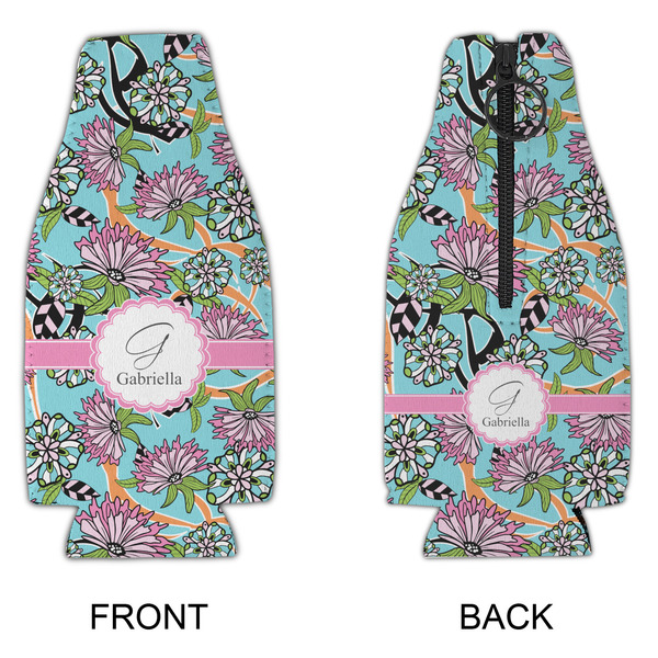 Summer Flowers Zipper Bottle Cooler - APPROVAL