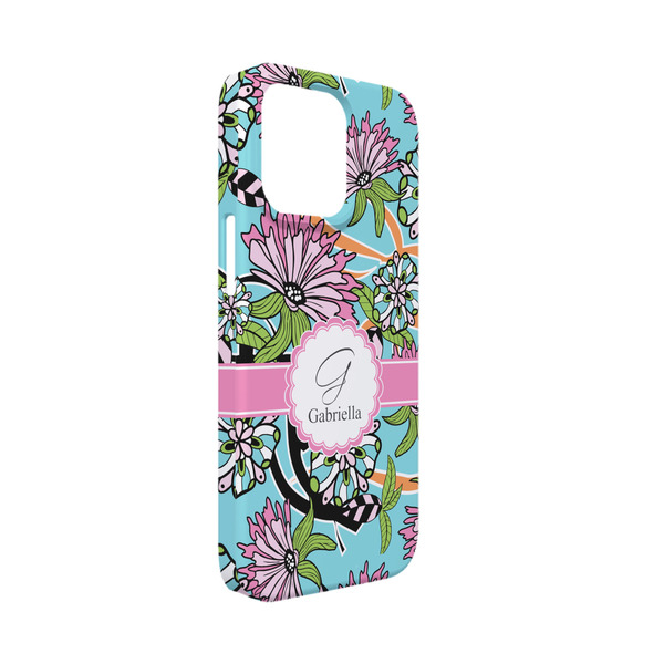 Custom Summer Flowers iPhone Case - Plastic - iPhone 13 Mini (Personalized)