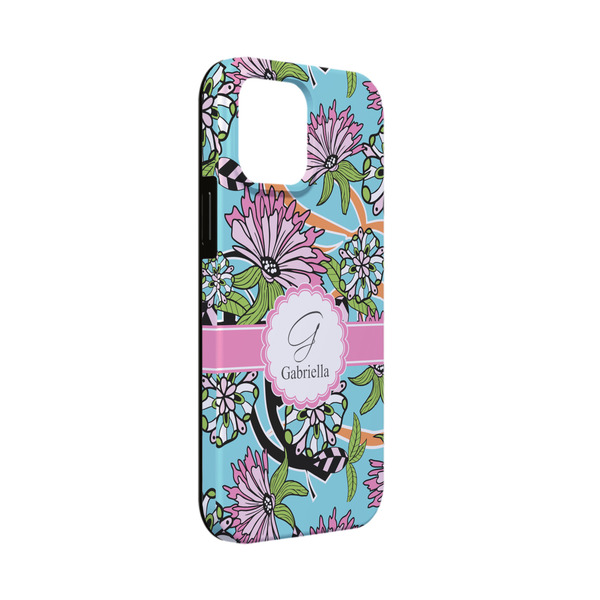 Custom Summer Flowers iPhone Case - Rubber Lined - iPhone 13 Mini (Personalized)