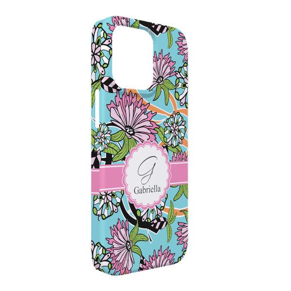 Custom Summer Flowers iPhone Case - Plastic - iPhone 13 Pro Max (Personalized)