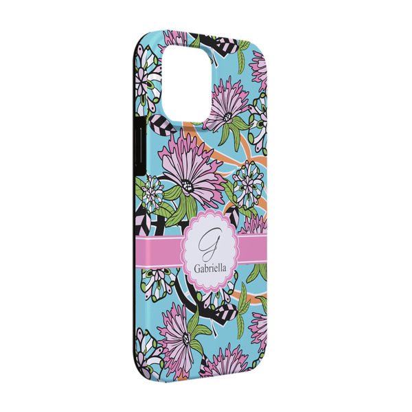 Custom Summer Flowers iPhone Case - Rubber Lined - iPhone 13 Pro (Personalized)