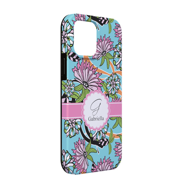 Custom Summer Flowers iPhone Case - Rubber Lined - iPhone 13 (Personalized)