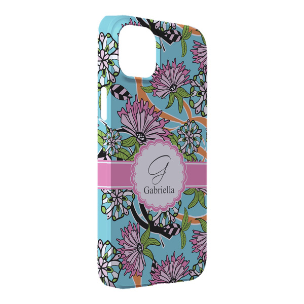Custom Summer Flowers iPhone Case - Plastic - iPhone 14 Plus (Personalized)