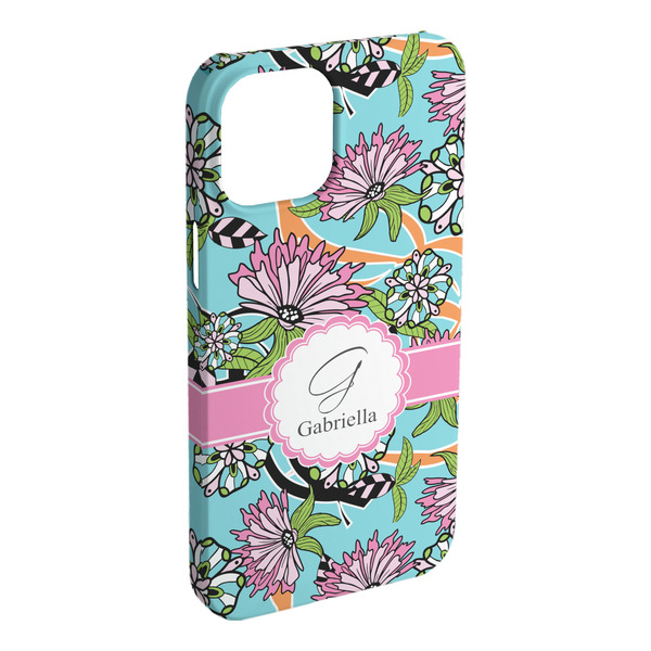 Custom Summer Flowers iPhone Case - Plastic - iPhone 15 Plus (Personalized)