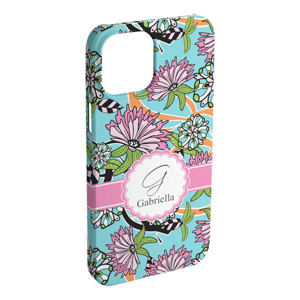 Custom Summer Flowers iPhone Case - Plastic - iPhone 15 Pro Max (Personalized)