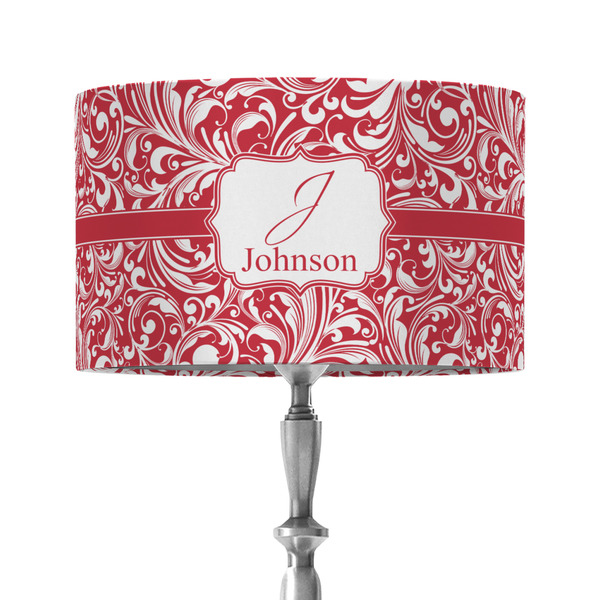Swirl 12" Drum Lampshade - ON STAND (Fabric)