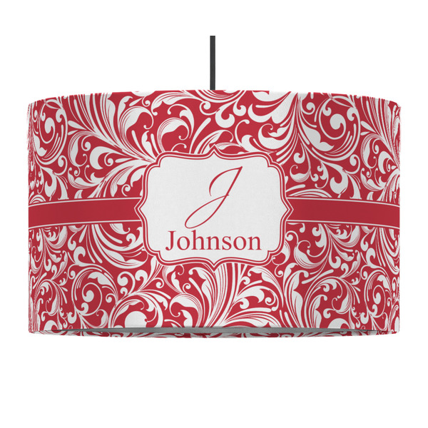 Swirl 12" Drum Lampshade - PENDANT (Fabric)