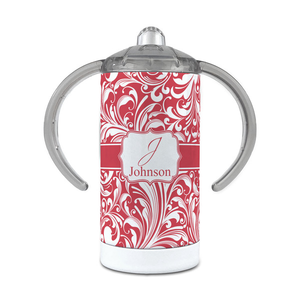 Custom Swirl 12 oz Stainless Steel Sippy Cup (Personalized)