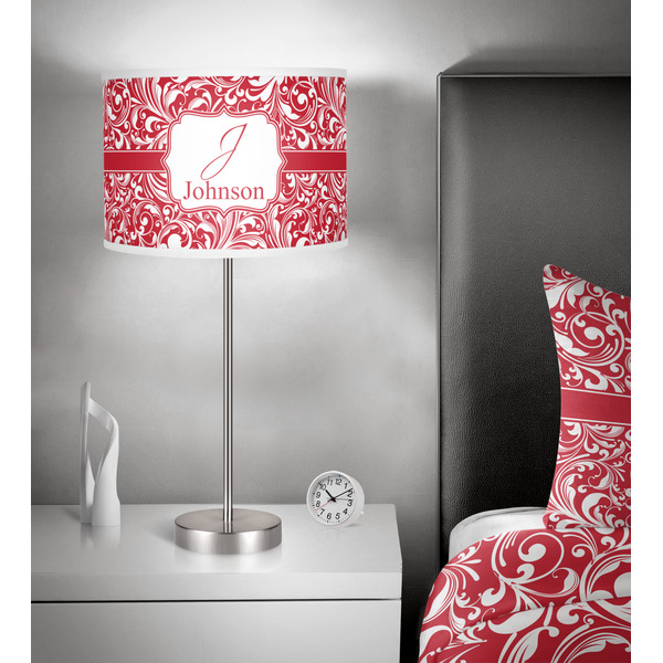 Swirl 13 inch drum lamp shade - in room