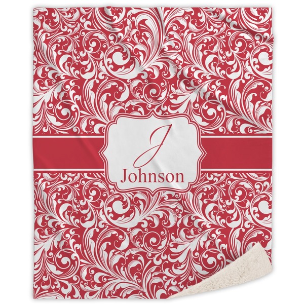 Custom Swirl Sherpa Throw Blanket (Personalized)