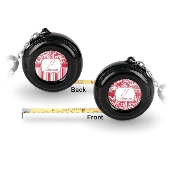 Swirl 6-Ft Pocket Tape Measure with Carabiner Hook - Front and Back