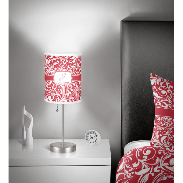 Swirl 7 inch drum lamp shade - in room