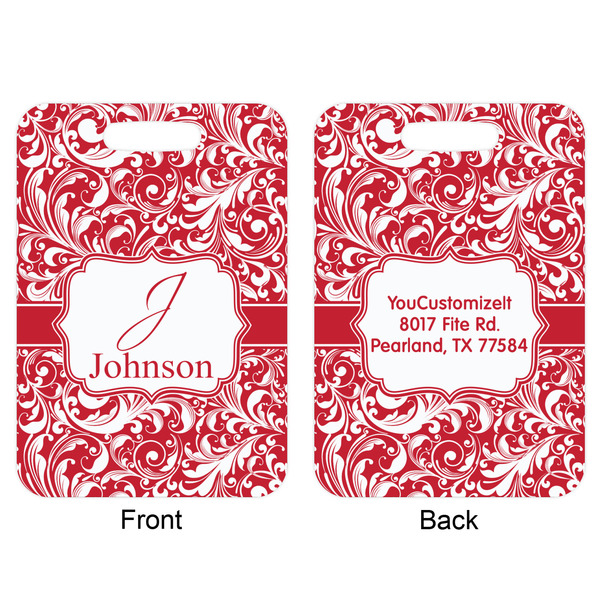 Swirl Aluminum Luggage Tag (Front + Back)