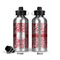 Swirl Aluminum Water Bottle - Front and Back