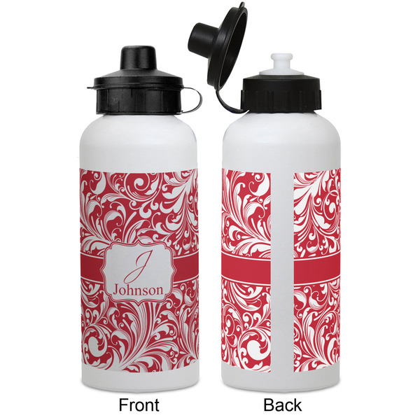 Swirl Aluminum Water Bottle - White APPROVAL