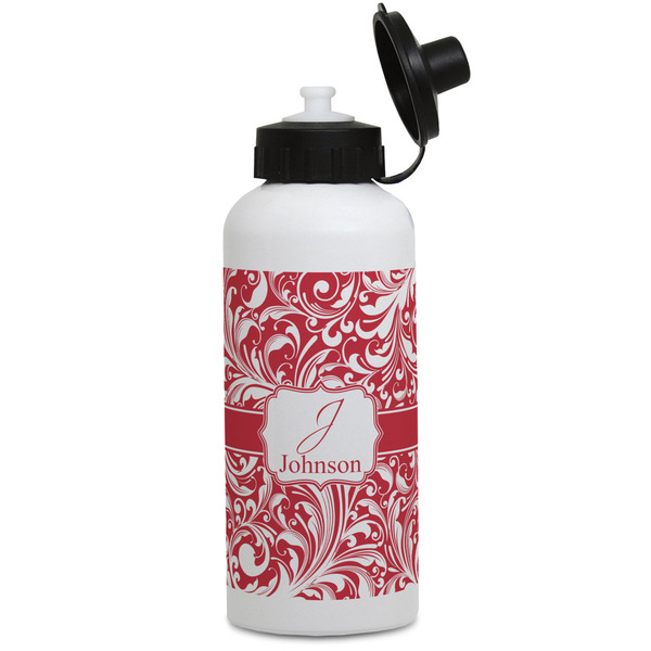 Custom Swirl Water Bottles - Aluminum - 20 oz - White (Personalized)