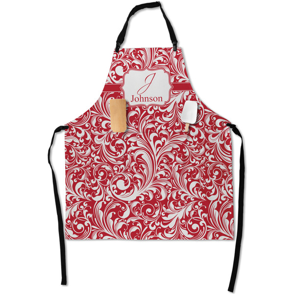 Custom Swirl Apron With Pockets w/ Name and Initial