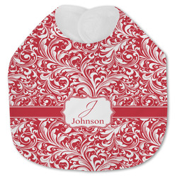 Swirl Jersey Knit Baby Bib w/ Name and Initial