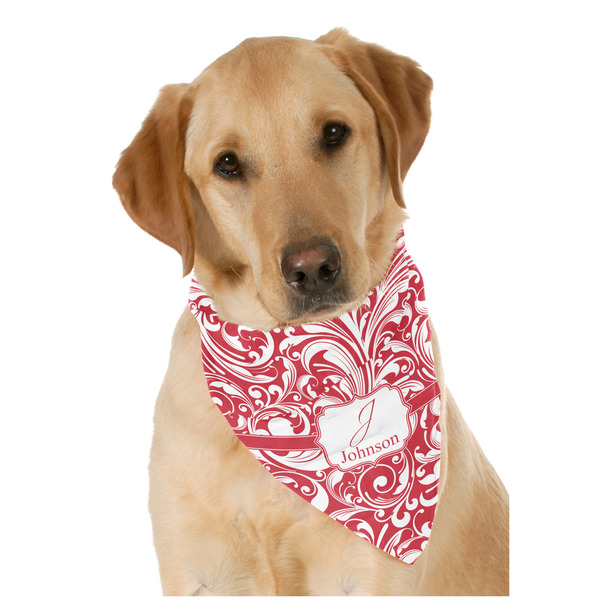 Custom Swirl Dog Bandana Scarf w/ Name and Initial