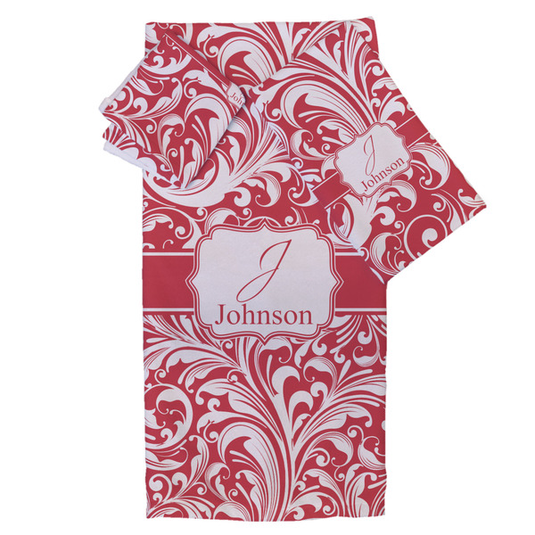 Custom Swirl Bath Towel Set - 3 Pcs (Personalized)