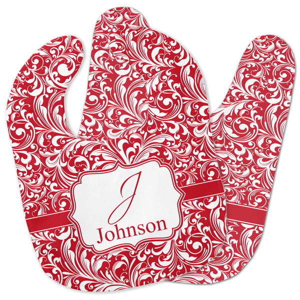 Custom Swirl Baby Bib w/ Name and Initial