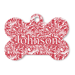 Swirl Bone Shaped Dog ID Tag (Personalized)