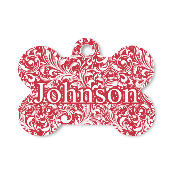 Custom Swirl Bone Shaped Dog ID Tag - Small (Personalized)