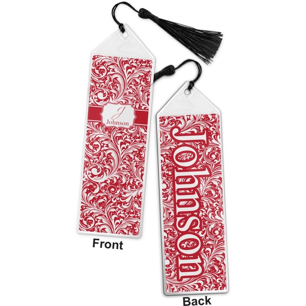 Swirl Bookmark with tassel - Front and Back