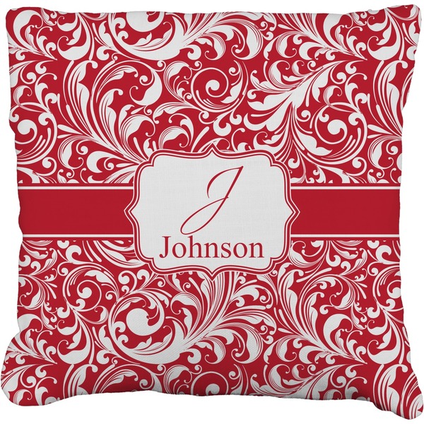 Custom Swirl Faux-Linen Throw Pillow 18" (Personalized)