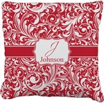 Swirl Faux-Linen Throw Pillow 20" (Personalized)
