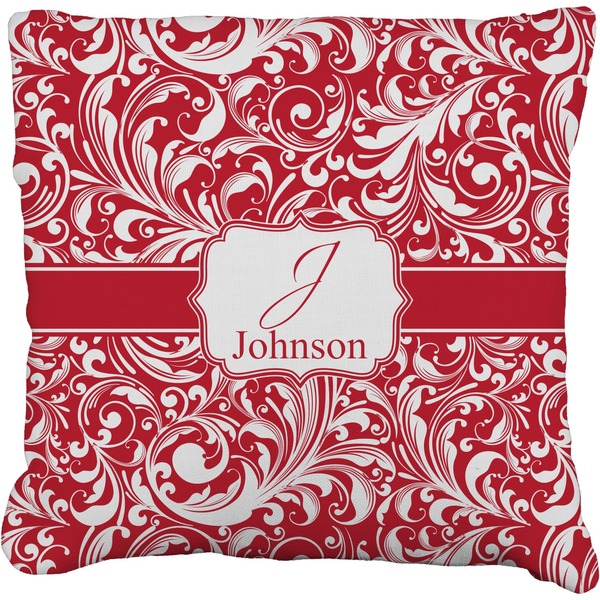 Custom Swirl Faux-Linen Throw Pillow 20" (Personalized)