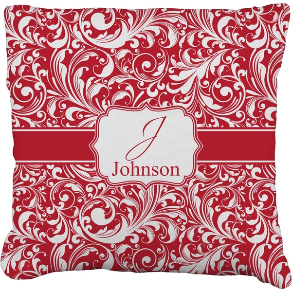 Custom Swirl Faux-Linen Throw Pillow 26" (Personalized)