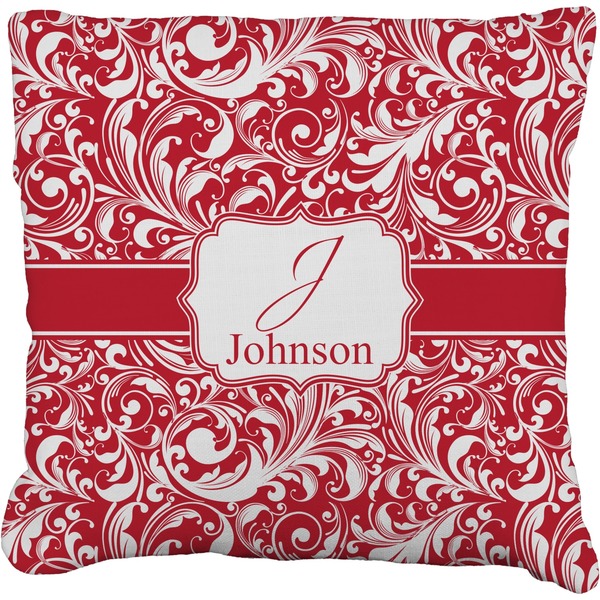 Custom Swirl Faux-Linen Throw Pillow (Personalized)