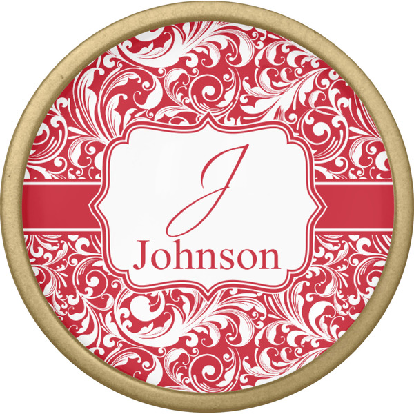 Swirl Cabinet Knob - Gold - Front