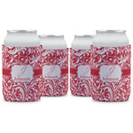 Swirl Can Cooler (12 oz) - Set of 4 w/ Name and Initial