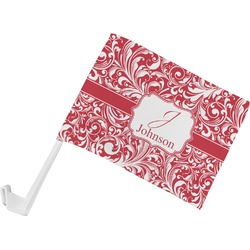 Swirl Car Flag - Small w/ Name and Initial