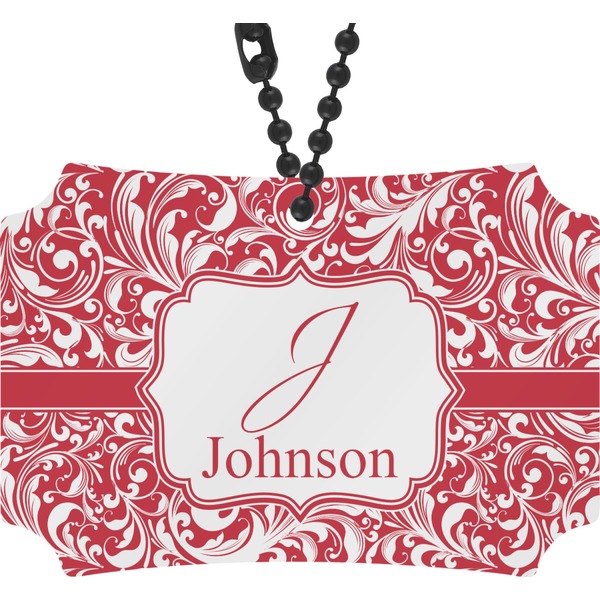Custom Swirl Rear View Mirror Ornament (Personalized)