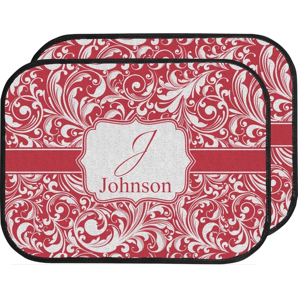 Custom Swirl Car Floor Mats (Back Seat) (Personalized)