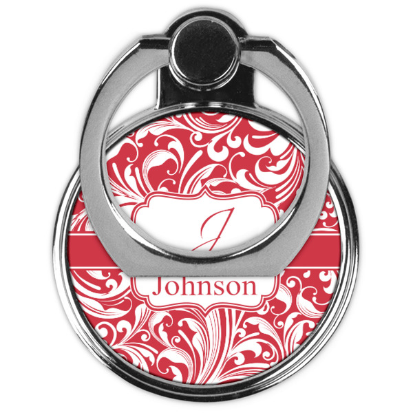 Swirl Cell Phone Ring Stand & Holder - Front (Collapsed)