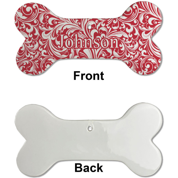 Swirl Ceramic Flat Ornament - Bone Front & Back Single Print (APPROVAL)