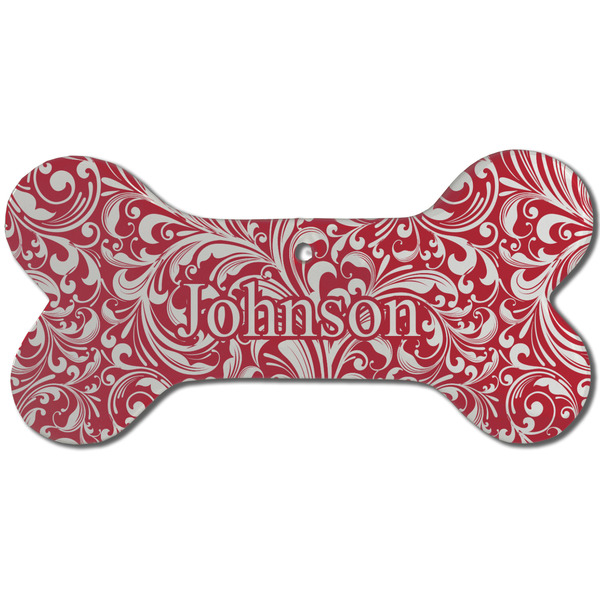 Swirl Ceramic Flat Ornament - Bone Front