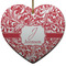 Swirl Ceramic Flat Ornament - Heart (Front)