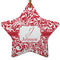 Swirl Ceramic Flat Ornament - Star (Front)