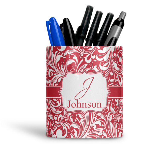 Custom Swirl Ceramic Pen Holder